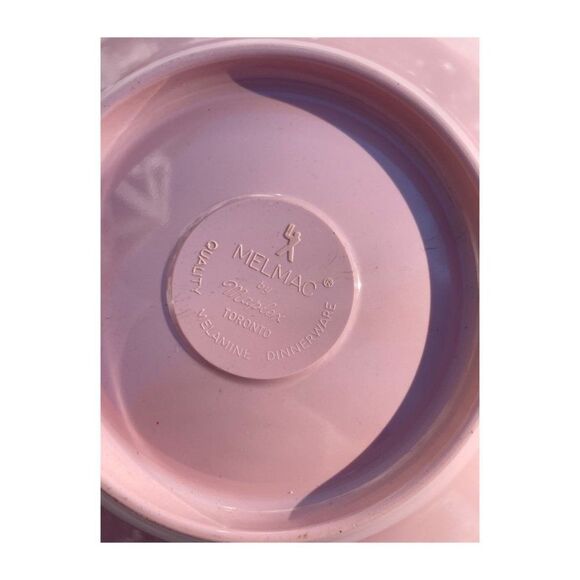 Vintage Pink Melmac by Maplex Divided Bowl Serving - Picture 5 of 6